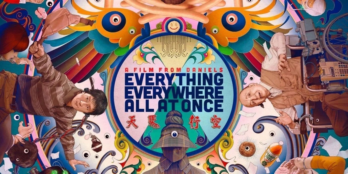 Psychedelic poster for "everything everywhere all at once"