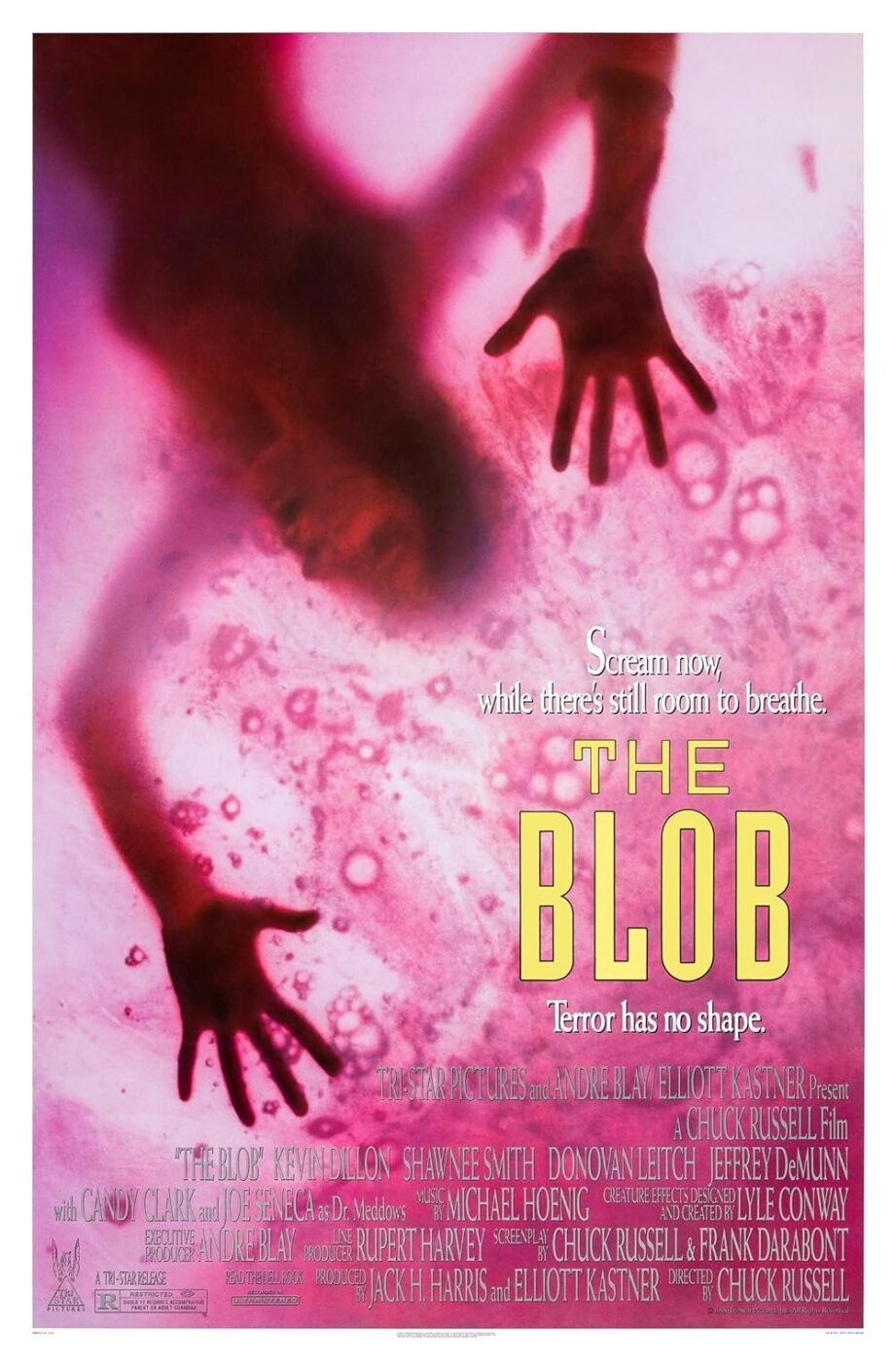 Movie poster for "the blob" - tagline: terror has no shape.