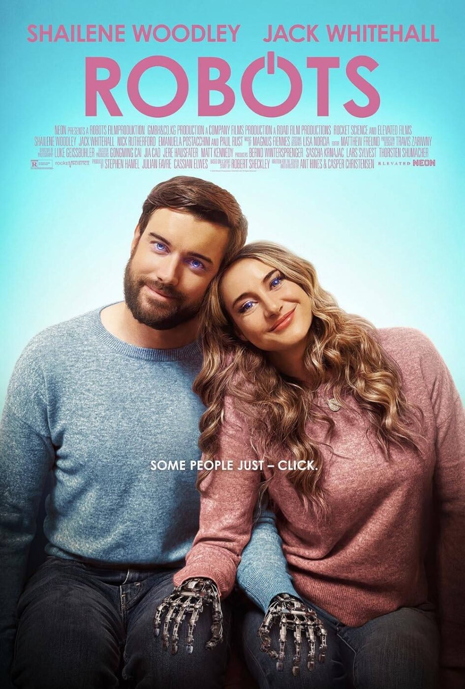 Movie poster for "robots" - tagline: "some people just - click. "