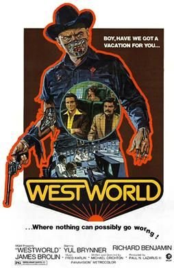 Classic movie poster for 1973's "West World" - taglines: "Boy, have we got a vacation for you..." "West World: Where nothing can possibly go worng!"