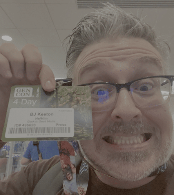 Bj with his press pass for gtg