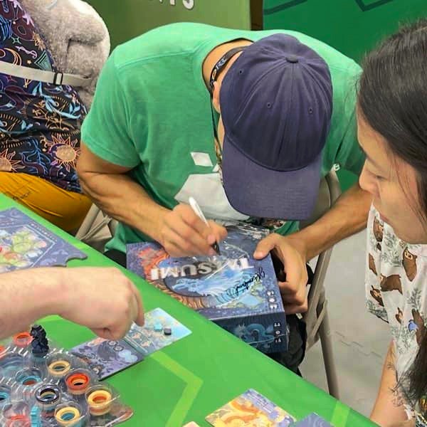 Tatsumi board game designer signing deluxe edition