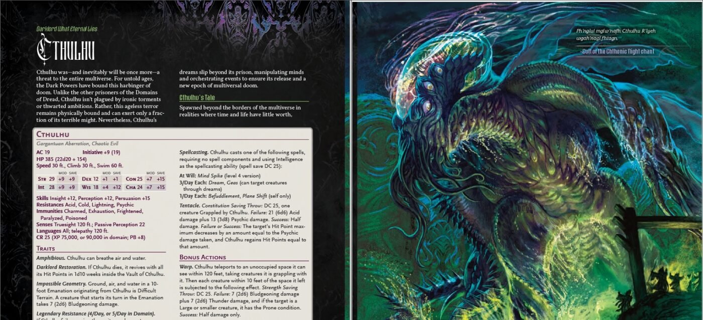 The ancient one gets his own stat block